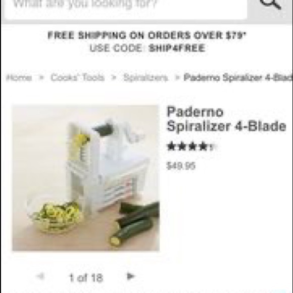 Paderno 4 blade spiralizer- NEW IN BOX - Picture 2 of 2
